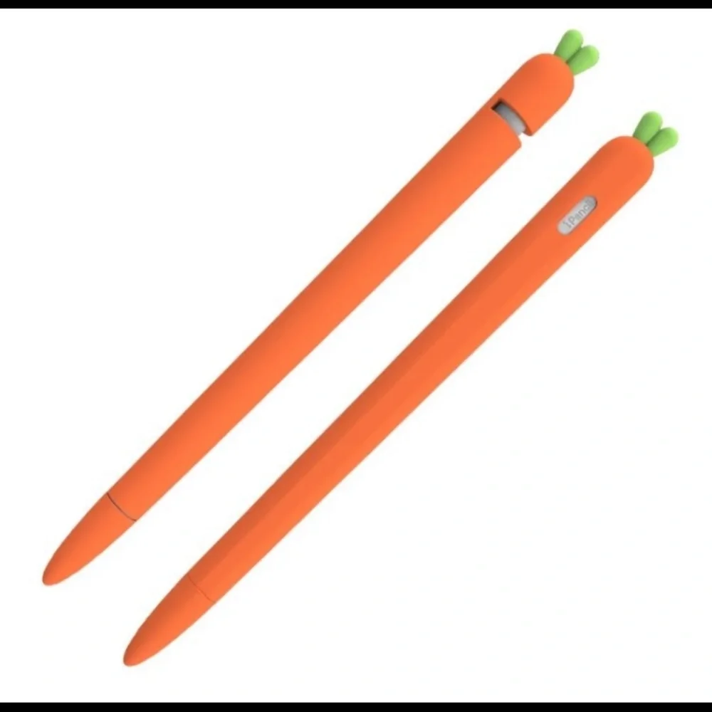 Cute Carrot Silicone Pen Cover For Apple iPad Pencil 1 2 Case